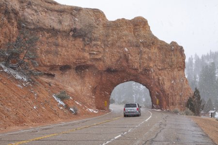 De bekende tunnel in Red Canyon